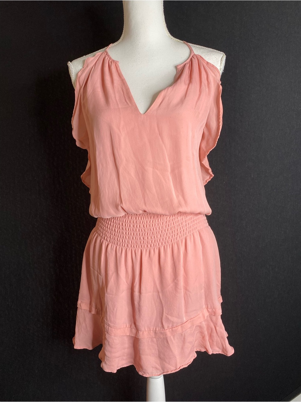 Parker Women's Sleeveless blush/Peach Dress with Smocked Waist